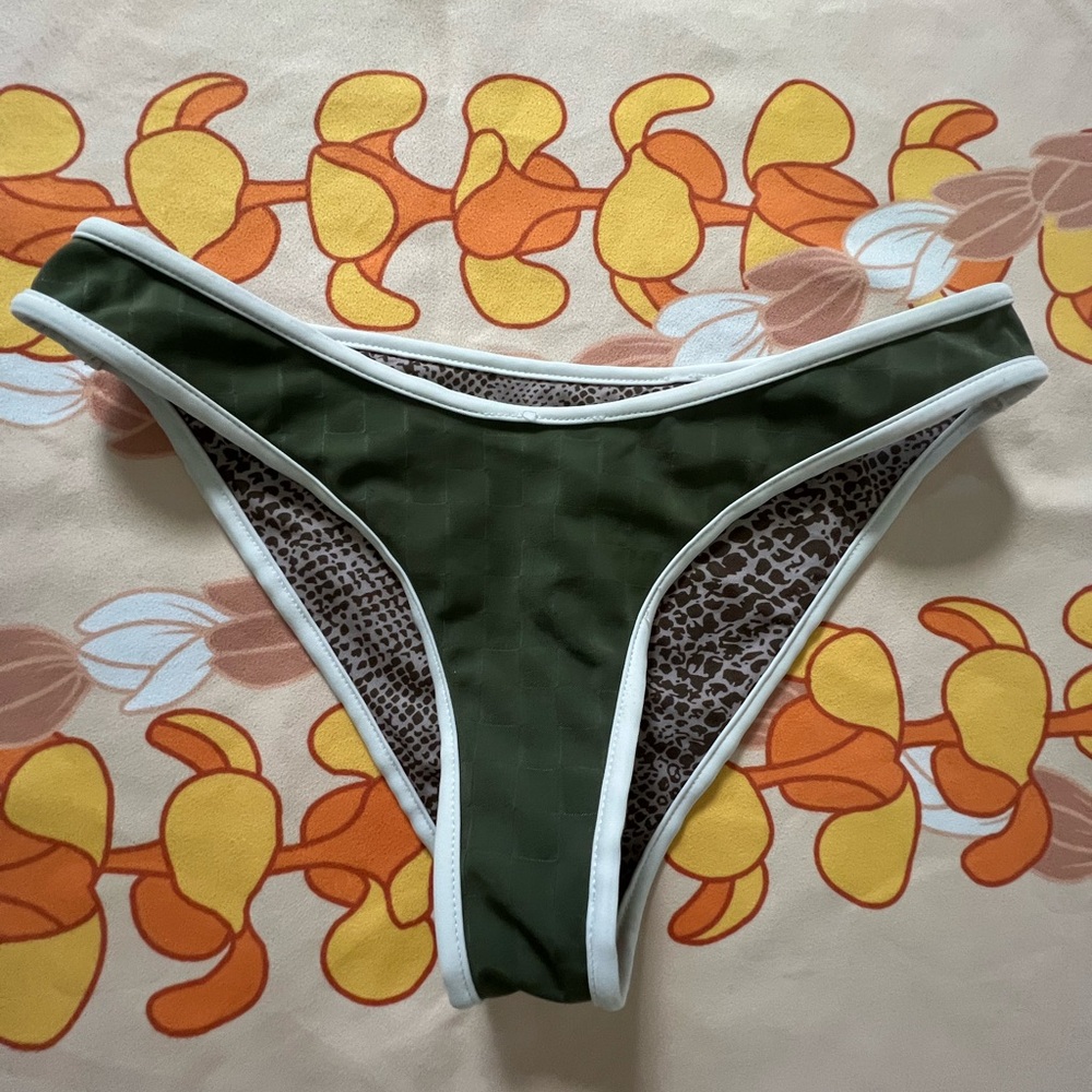 Acacia Swimwear Olive and Leopard Bikini Bottom